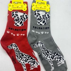 Foozys Womens crew socks Dalmatians
